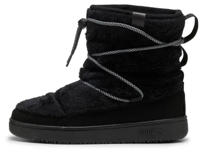 Produktbild von Puma SNOWBAE WNS Sneaker aus Veloursleder für Damen, schwarz-flach, dunkelgrau,