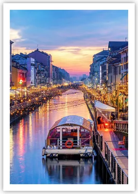 Produktbild von Poster - Poster ohne Rahmen - Kanal Grande Abend - 70x100 cm - Wand Bild - Wanddeko - Wandbilder - Kunstposter - Wandposter - Bilder - Kunstdruck - Wanddekoration - Wandbild - P2XPA70x100-4331