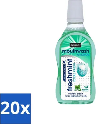 Produktbild von Sence - Fresh Freshmint - Mundwasser - Frisch & Minzig - 500 ml - Vorteilspack - 20 Stücke
