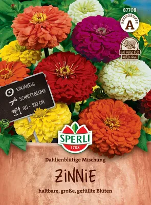Produktbild von SPERLI Zinniensamen Dahlienblütige 50 Pflanzen