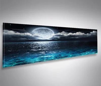 Produktbild von Bild Bilder auf Leinwand Mondschein Panorama  - XXL Eyecatcher von islandburner Poster Leinwandbild Wandbild