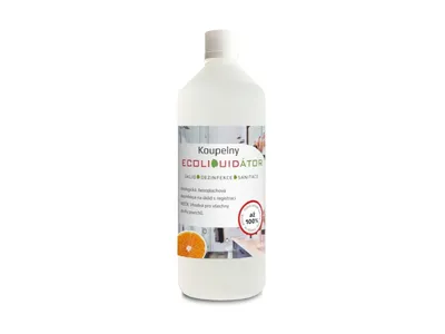 Obrázek produktu pro Ecoliquid ECOLIQUIDÁTOR koupelny, čisticí a dezinfekční prostředek, pomeranč, 1 l
