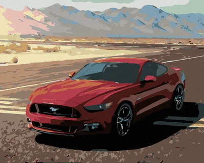 Produktbild von Diamondi - Diamond painting - MUSTANG, 40X50 cm, mit Keilrahmen (bereits gespannt)