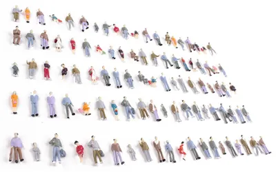 Produktbild von Figuren 1:100 | Modellbau Menschen aus Plastik (100 Stück)