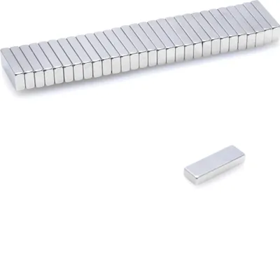 Produktbild von Neodym Magnete 12 x 4 x 2 mm N38 Quader Case - 1 Stück, Extrem stark, Magnettafeln, Kühlschränke, Whiteboards, DIY
