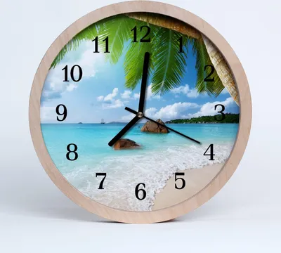 Produktbild von Holzuhr 20fi cm wanduhr - Insel Landschaft