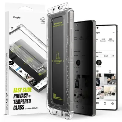 Obrázek produktu pro Ringke Easy Slide 2 balení ochranného skla s ochranou soukromí pro Samsung Galaxy S25 Ultra