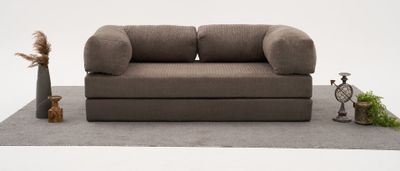 Hanah Home, Comfort - Grey v2, 3místná pohovka, šedá, 100 % CHENILLE, 190 x 95 x 75 cm