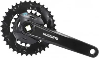 Produktbild von SHIMANO FC-M315 Altus Kurbelgarnitur 22/36 Zähne 175mm, ohne KSS,7-8-f.4-kant, schwarz (1 Set)