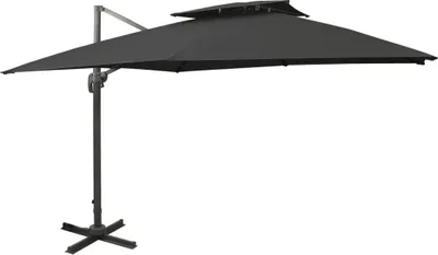 Produktbild von The Living Store Ampelschirm mit Lüftung 300x300 cm Schwarz