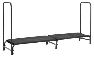 Produktbild von Kaminholzregal für außen - Holzlager Gestell 8 ft / 2,4 m - Metall Brennholzständer - Holzaufbewahrung für Terrasse und Garten