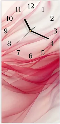 Produktbild von Wanduhr aus Glas mit Motiv Seidenschleier- 30 x 60 cm - inkl. Aufhängesystem