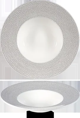 Produktbild von Churchill Super Vitrified Isla Spinwash Shale Grey Teller Tief 28cm, 12 Stück