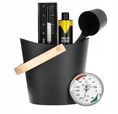 Immagine prodotto di Set per sauna Set di accessori per sauna Secchio per sauna 5 pezzi Perfetto come regalo Moderno Nuovo