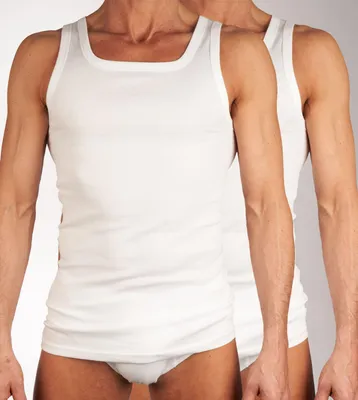 Image de Mango débardeur lot de 2 1-1 rib white hommes