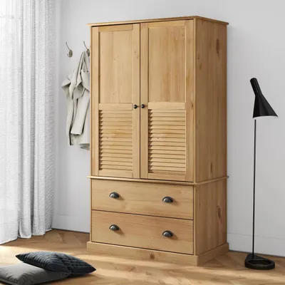 Produktbild von "2026 Promotion" Kleiderschrank VIGO 90x55x170 cm Massivholz Kiefer - Kleiderschränke CC21395