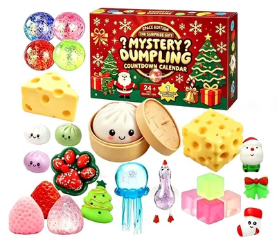 Produktbild von Squishy Weihnachten Adventskalender 2026 Kalender 24‑Tage Weihnachtskalender mit Countdown Einheitsgröße A5