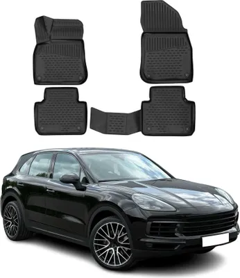 Image de 2017-2023 Porsche Cayenne 9YA Tapis de sol TPE noir 4 pièces