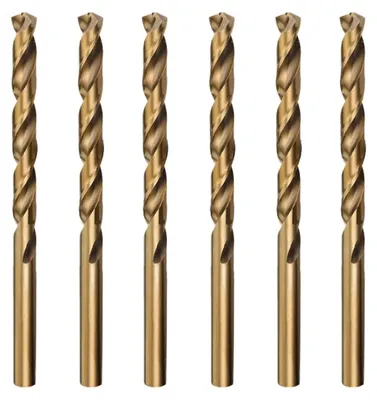 Imagen del producto de Juego de brocas helicoidales M35 de cobalto, acero rápido (HSS), de 6 piezas, de 3 mm, para metal y madera