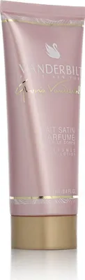 A product shot of a pink and gold lotion bottle.