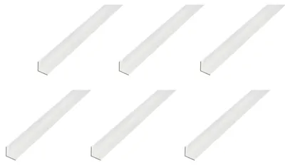 Zdjęcie produktu dla Alberts 6 x profil kątowy, aluminium, anodowane na srebrno, 30 x 30 x 1,3 mm, długość 2 m