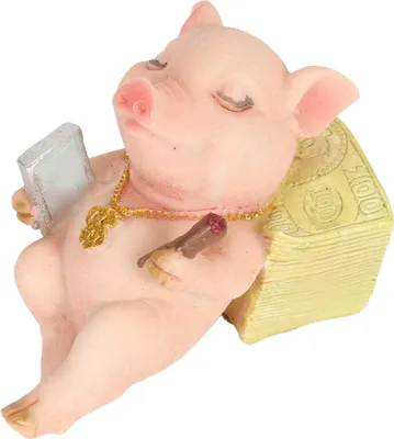 Produktbild von Schwein Figur Ornament Harz kleine lebendige dekorative lustige Statue für Auto Schlafzimmer Wohnzimmer Büro