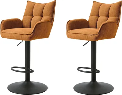 Produktbild von Barhocker >Marilla< (2er-Set) in rostfarben - 52x113,5x53 (BxHxT)