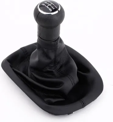 Image de Nouveau pommeau de levier de vitesse 5 vitesses, manchette Gaitor, cuirPolyuréthanenoir pour VW Passat B5, Volkswagen