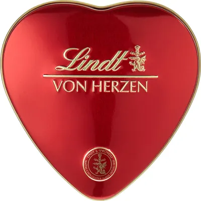 Produktbild von Lindt Von Herzen Pralinenmischung in Metall Herz Dose Geschenk 30g