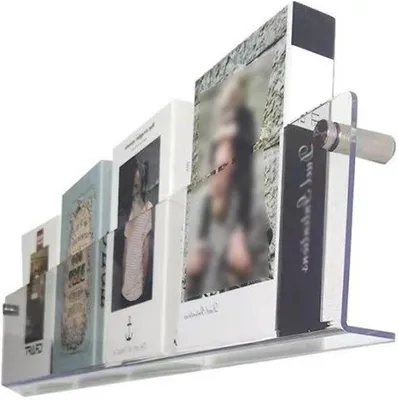 Productafbeelding van Tijdschriftenhouder - Boekenplank - Ruimte Besparen - Krasbestendig Acryl - Tot 120 cm - Transparant