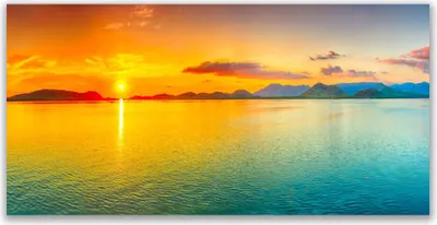 Produktbild von Tulup Leinwand-Bilder 120x60 Wandbild Canvas Kunstdruck Meer Sonne Landschaft