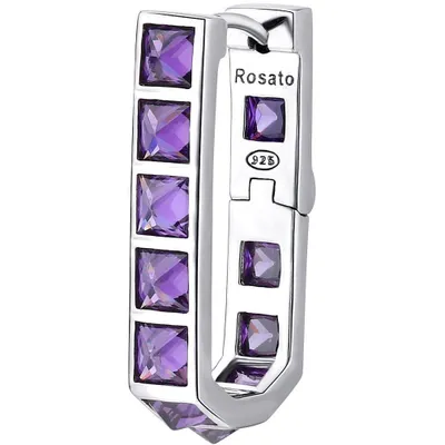 Zdjęcie produktu dla Rosato Nowoczesny srebrny pojedynczy kolczyk z cyrkoniami Rzcu86