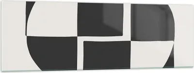 Produktbild von Bilder auf glas - Einteilig - Abstraktion Kontrast Figuren - 160x50cm - Glasbilder - Wandbilder - Bilder - Wanddekoration aus Glas - Glas Bilder - Wandbild auf Glas - GAB160x50-4495