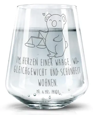 Produktbild von Mr. & Mrs. Panda Glas Waage Astrologie - Transparent - Geschenk, Sternzeichen, Tierkreiszeichen, Glasbecher, Wasserglas, Becherglas, Geburtstagsgeschenk, Trinkglas