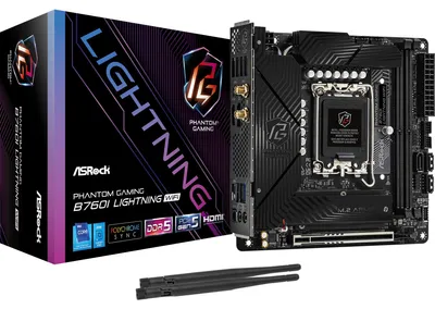 Produktbild von Asrock B760I Lightning WiFi, Intel, LGA 1700, Intel Core i3 12th Gen, Intel Core i3 13th Gen, Intel Core i5 12th Gen, Intel Core i5 13th Gen,..., DDR5-SDRAM, 128 GB, DIMM