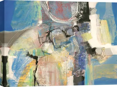 Produktbild von Kunstdruck auf Leinwand, moderner abstrakter Stil - Maurizio Piovan, Noch anwesend - 100x70 cm