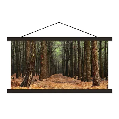 Produktbild von MuchoWow® Textilposter Herbst - Dekoration - Wald 90x45 cm mit schwarzem Rahmen - Klemmleisten