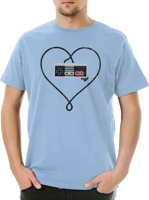 Produktbild von Urban Backwoods Gamer Love, Herren T-Shirt, Farbe: Hellblau, Größe: M