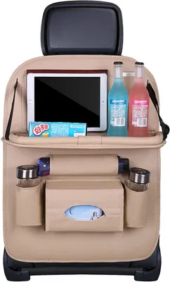 Produktbild von Beiger Auto-Organizer mit Tisch - Praktisches Zubehör für Reisen KP34932