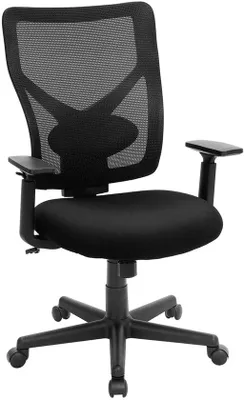 Produktbild von Famanu Bürostuhl - Ergonomisch mit verstellbaren Armlehnen und Kippmechanismus - Schwarz