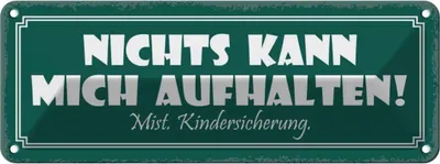 Produktbild von vianmo Blechschild 10x27 cm nichts kann mich aufhalten Dekoration Spruch Zitat