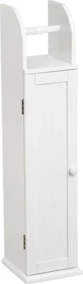 Produktbild von HowHomely | Badezimmerschrank mit Toilettenpapierhalter - Badezimmerregal - weiß - 20 x 18 x 79 cm