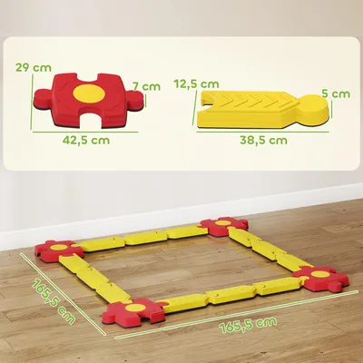 Produktbild von AIYAPLAY Kinder Schwebebalken Balancierbalken mit Balanciersteine für 3-8 Jahre