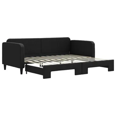 Immagine prodotto di vidaXL Divano letto estraibile Nero 90x200 cm Tessuto
