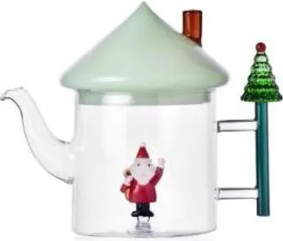 Image de Théière Père Noël avec couvercle vert, contes de Noël