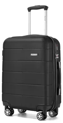 Produktbild von KONO Handgepäck Koffer 55x40x20cm, 36L Hartschalenkoffer mit Nassfach – Schwarz, Größe S(55cm 36L)