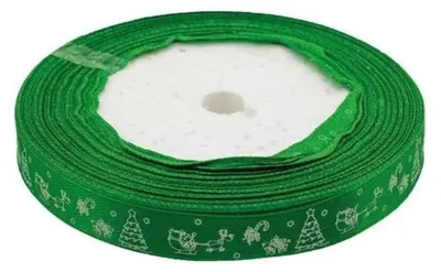 Zdjęcie produktu dla Wstążka satynowa z motywem świątecznym 12mmx22m - Brewis