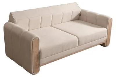 Obrázek produktu pro Elegantní béžová dvoumístná pohovka, moderní design, nábytek do obývacího pokoje