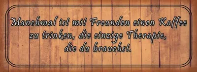 Produktbild von vianmo Holzschild 10x27 cm mit Freunden Kaffee trinken Essen