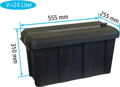 Produktbild von Daken B24-1 - Daken Blackit Lite - 82211, Werkzeugkasten, Deichselboxen, Stauboxen, Staukasten LKW, 255 x 555 x 310 mm, ca. 24 Liter